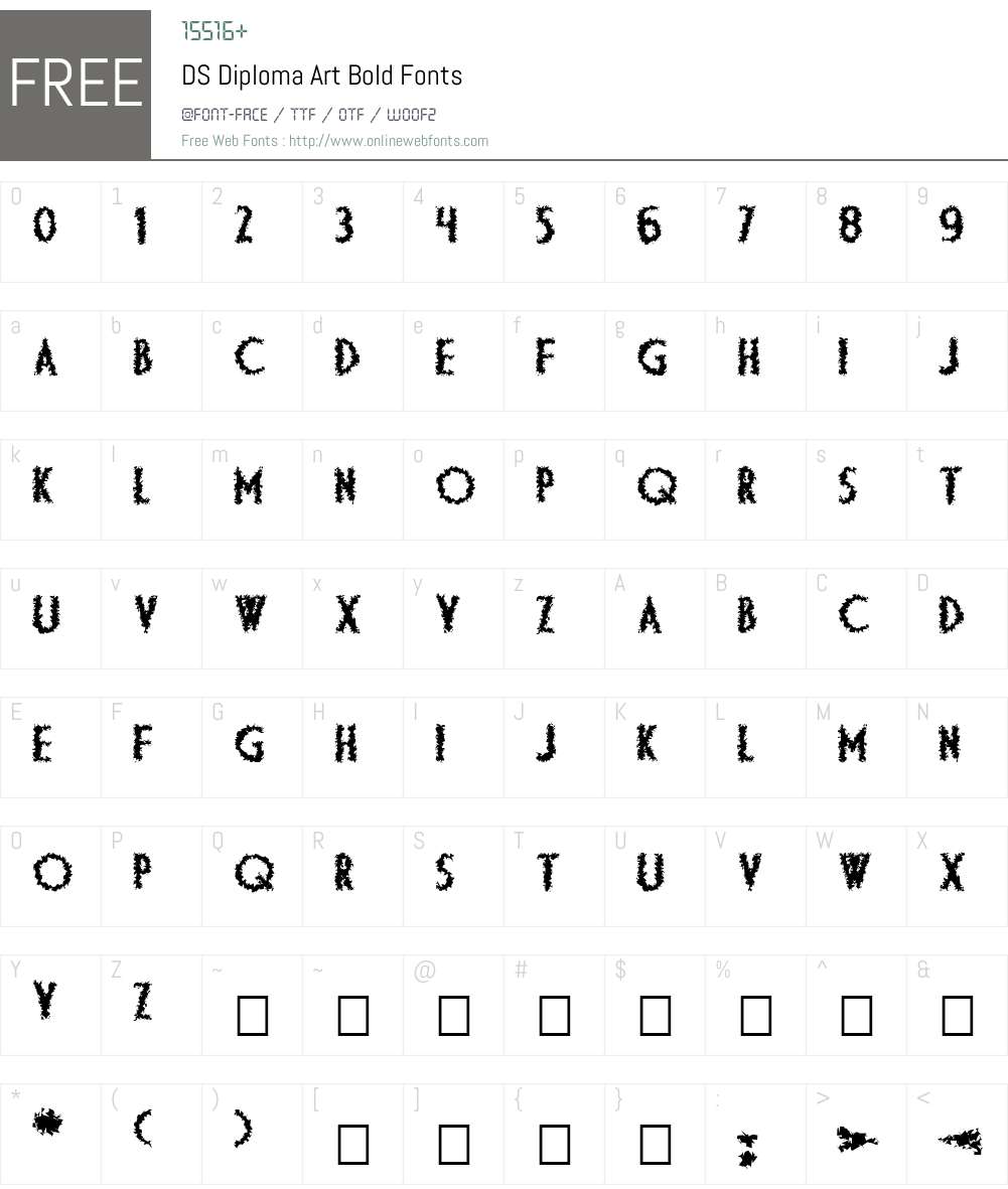 DS Diploma Art Font Screenshots