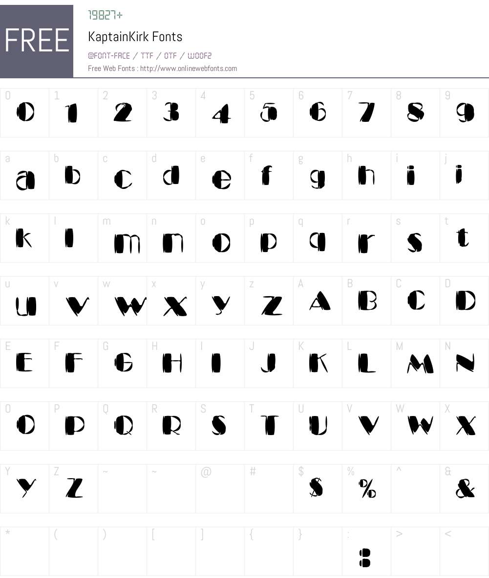 Kaptain Font Screenshots