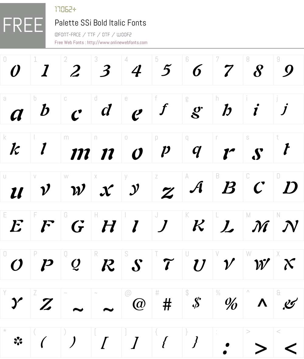 Palette SSi Font Screenshots