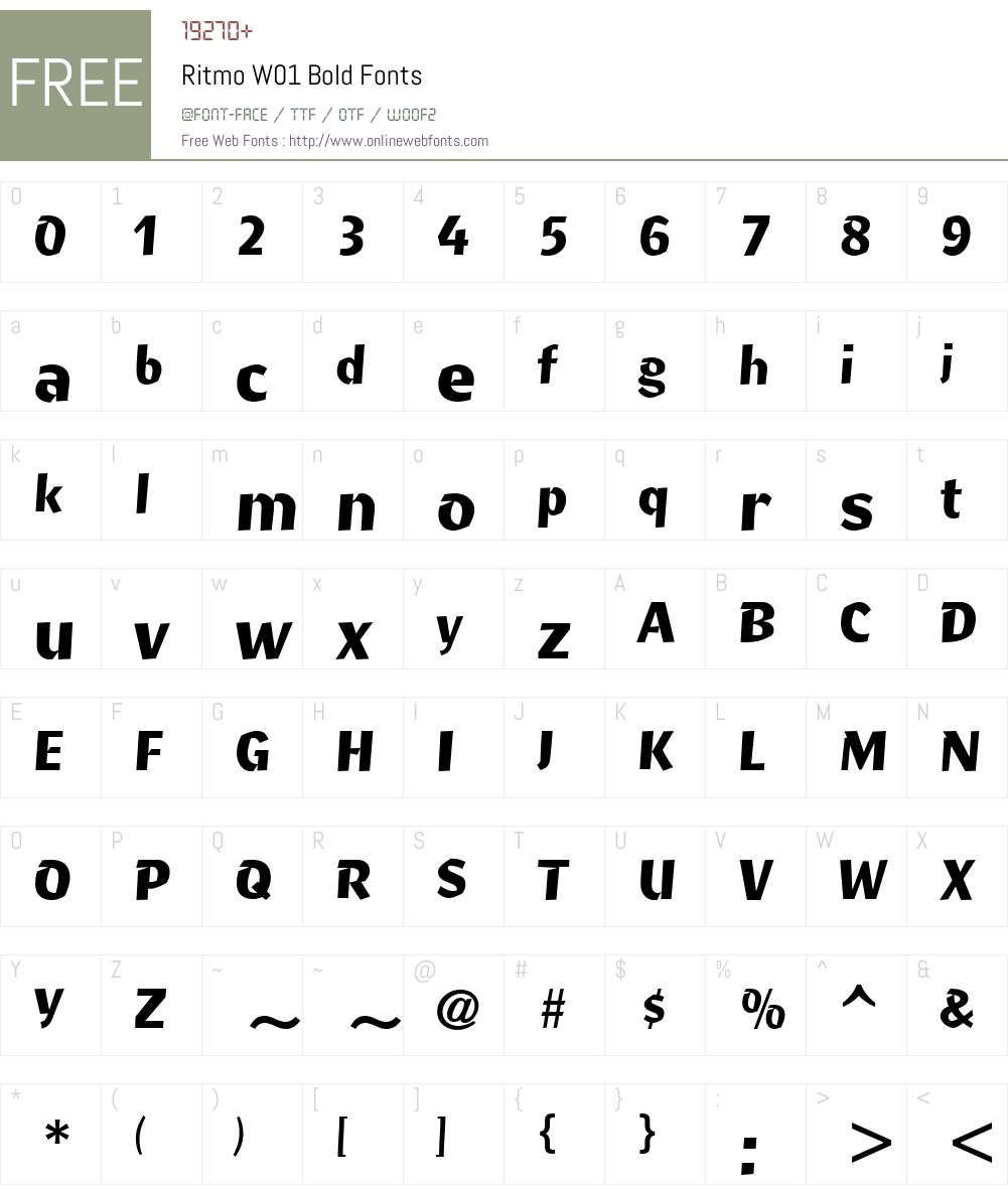 RitmoW01-Bold Font Screenshots