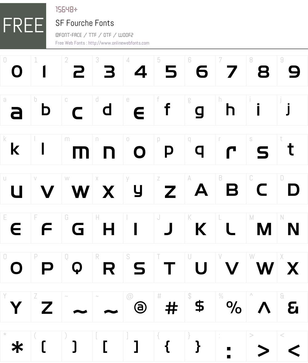 SF Fourche Font Screenshots