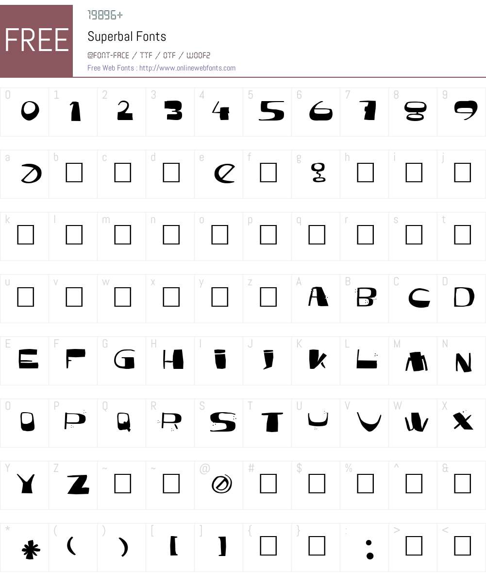 Superbal Font Screenshots