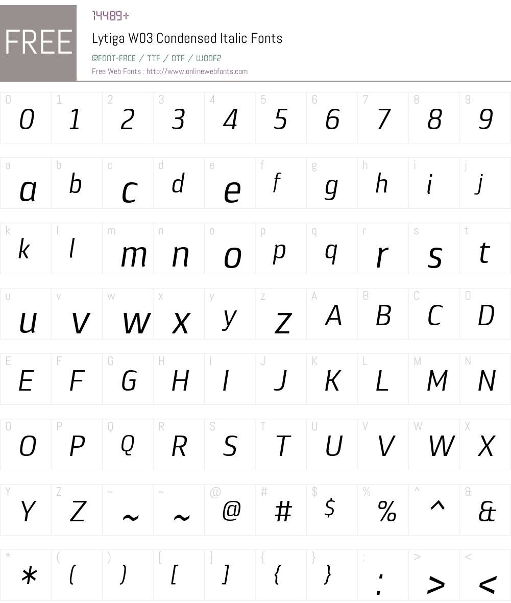 Lytiga Font Screenshots