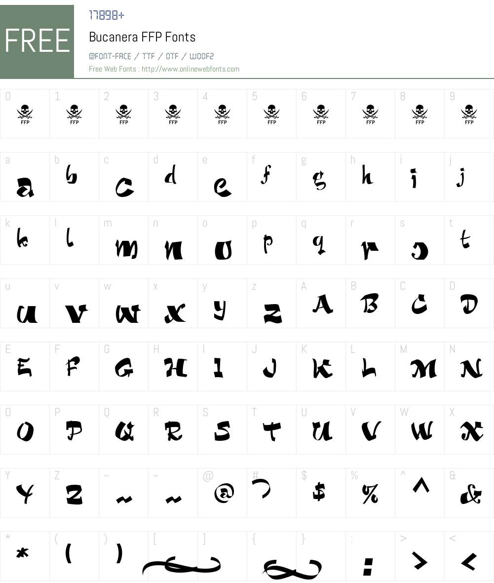 Bucanera Font Screenshots
