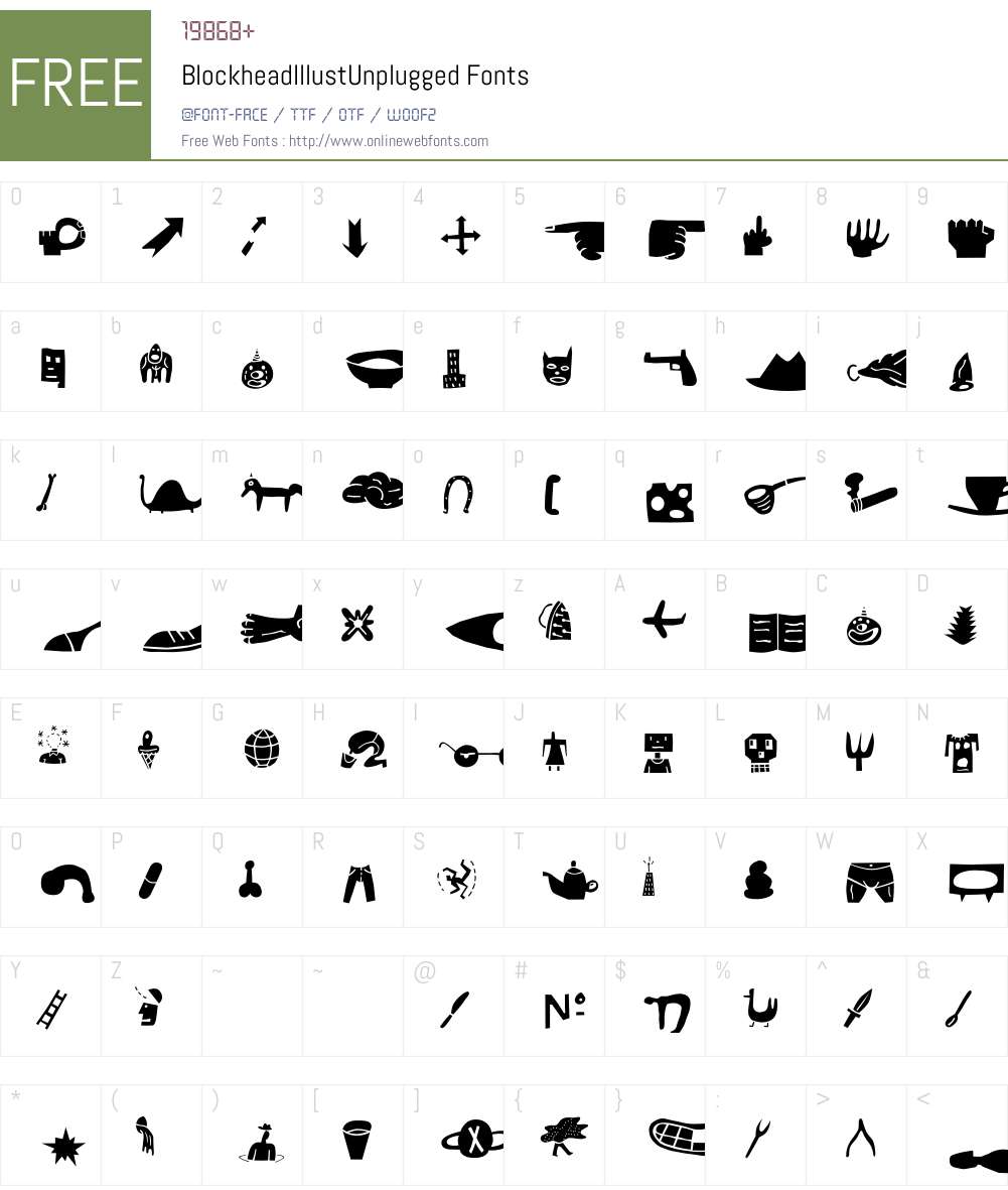 Blockhead Font Screenshots