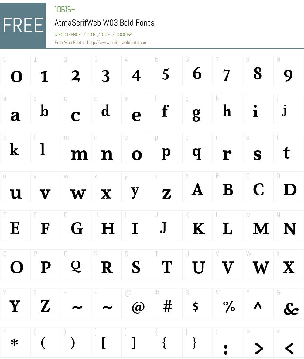 FF Atma Serif Font Screenshots