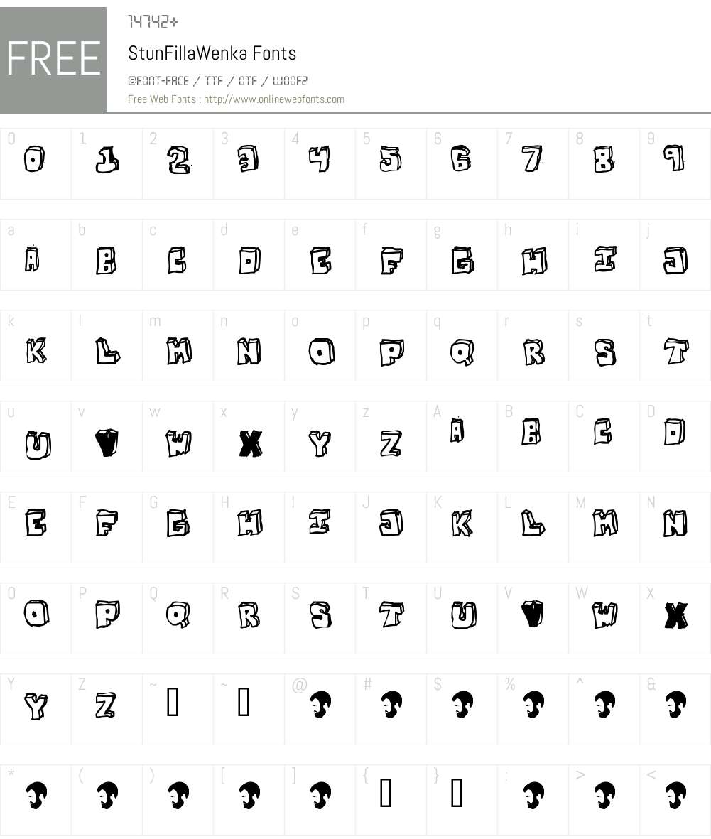 StunFillaWenka Font Screenshots