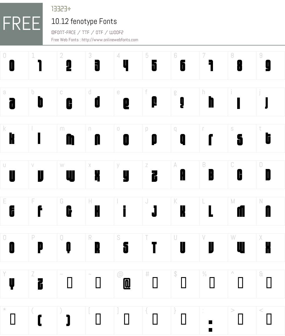 10.12 Font Screenshots