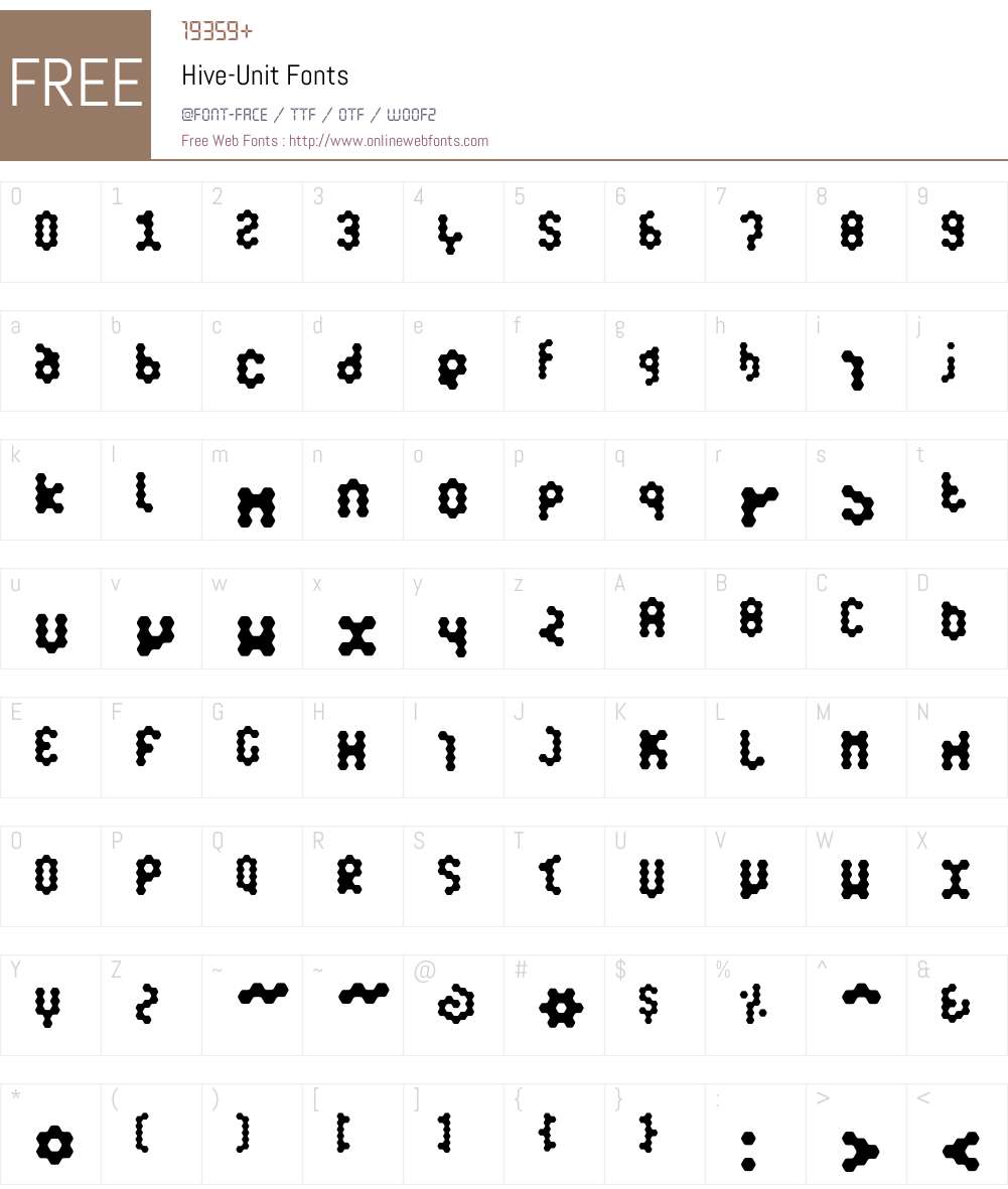 Hive Font Screenshots
