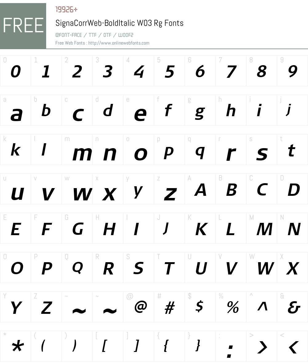 FF Signa Correspondence Font Screenshots