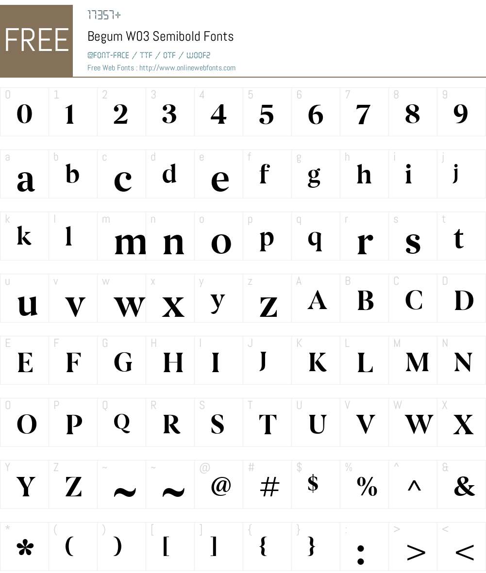 Begum Font Screenshots