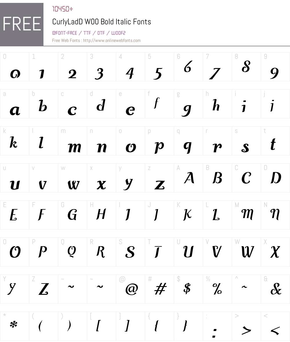 Curly Lady Font Screenshots