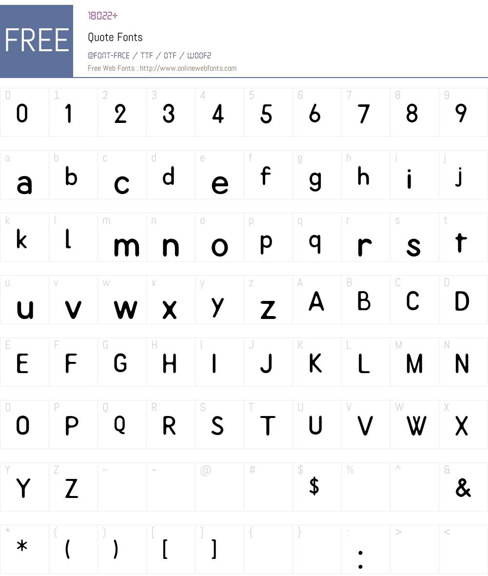 Quote Font Screenshots