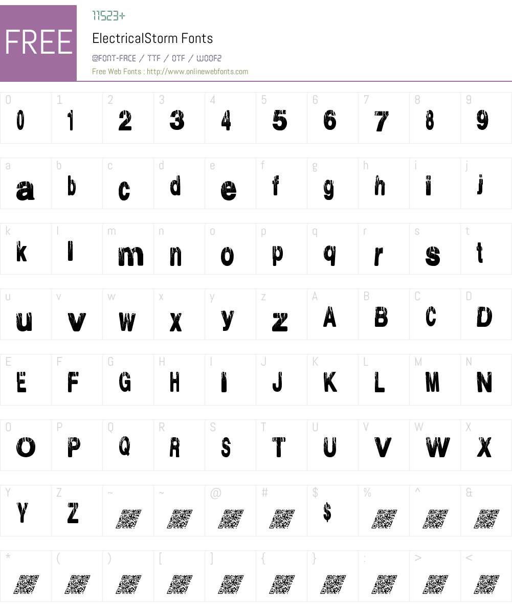ElectricalStorm Font Screenshots