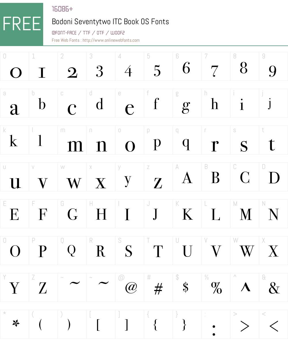 bodoni 72 font free download