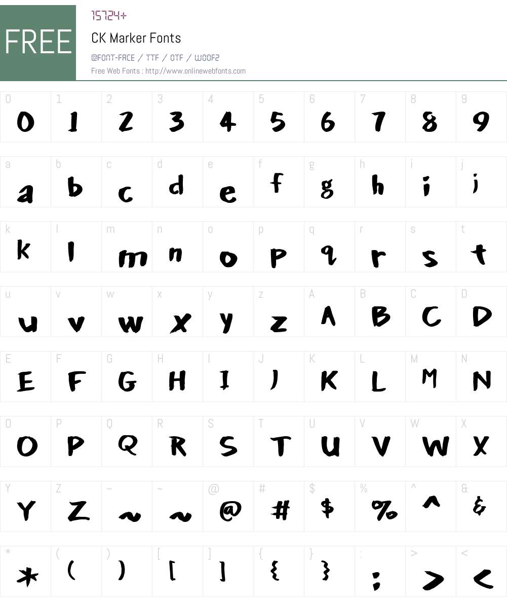 CK Marker Font Screenshots