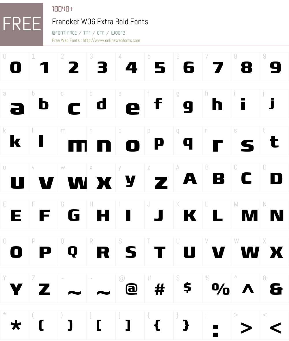 Francker Font Screenshots