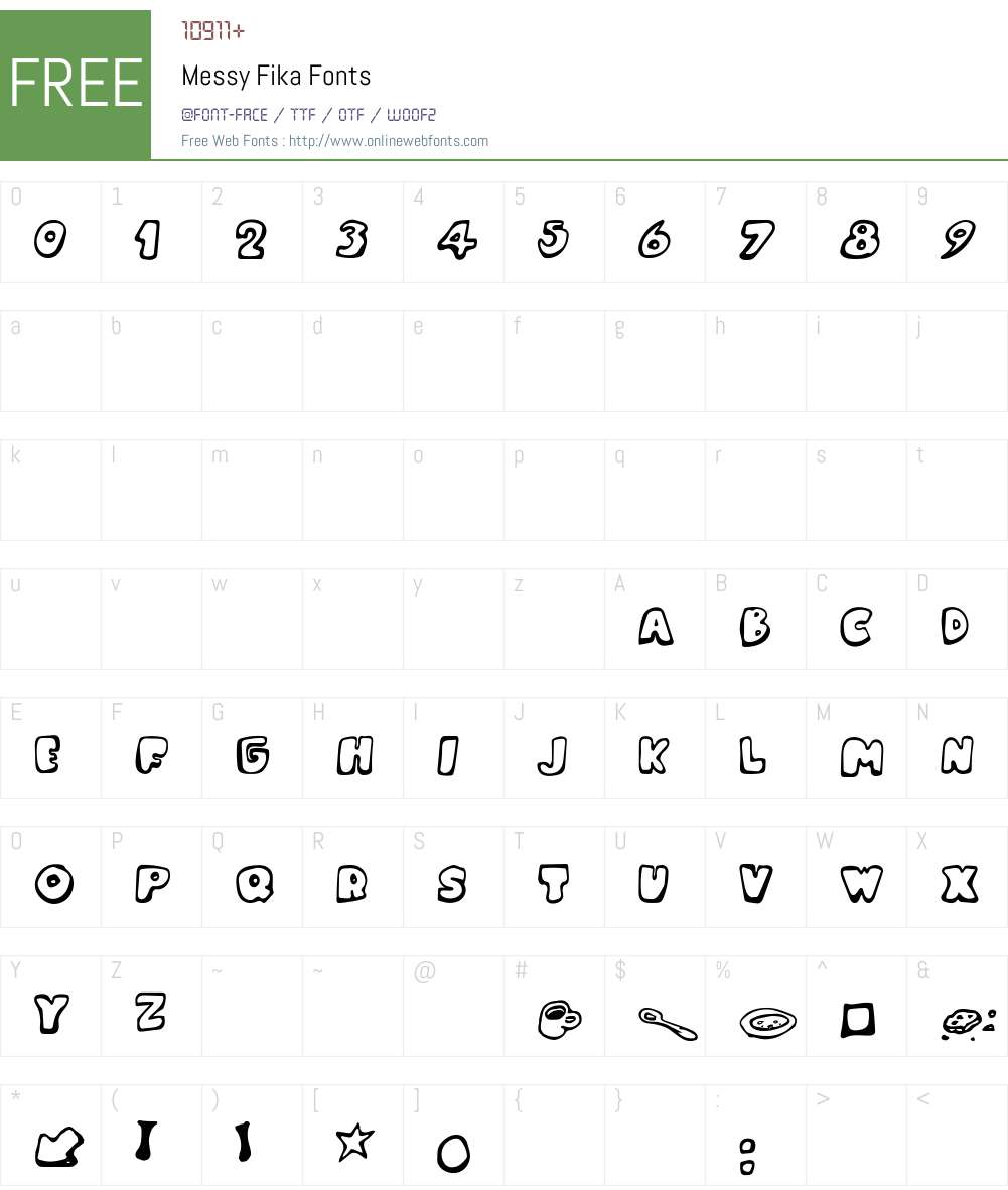 Messy Fika Font Screenshots