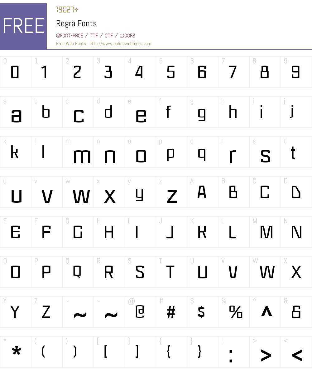 Regra Font Screenshots
