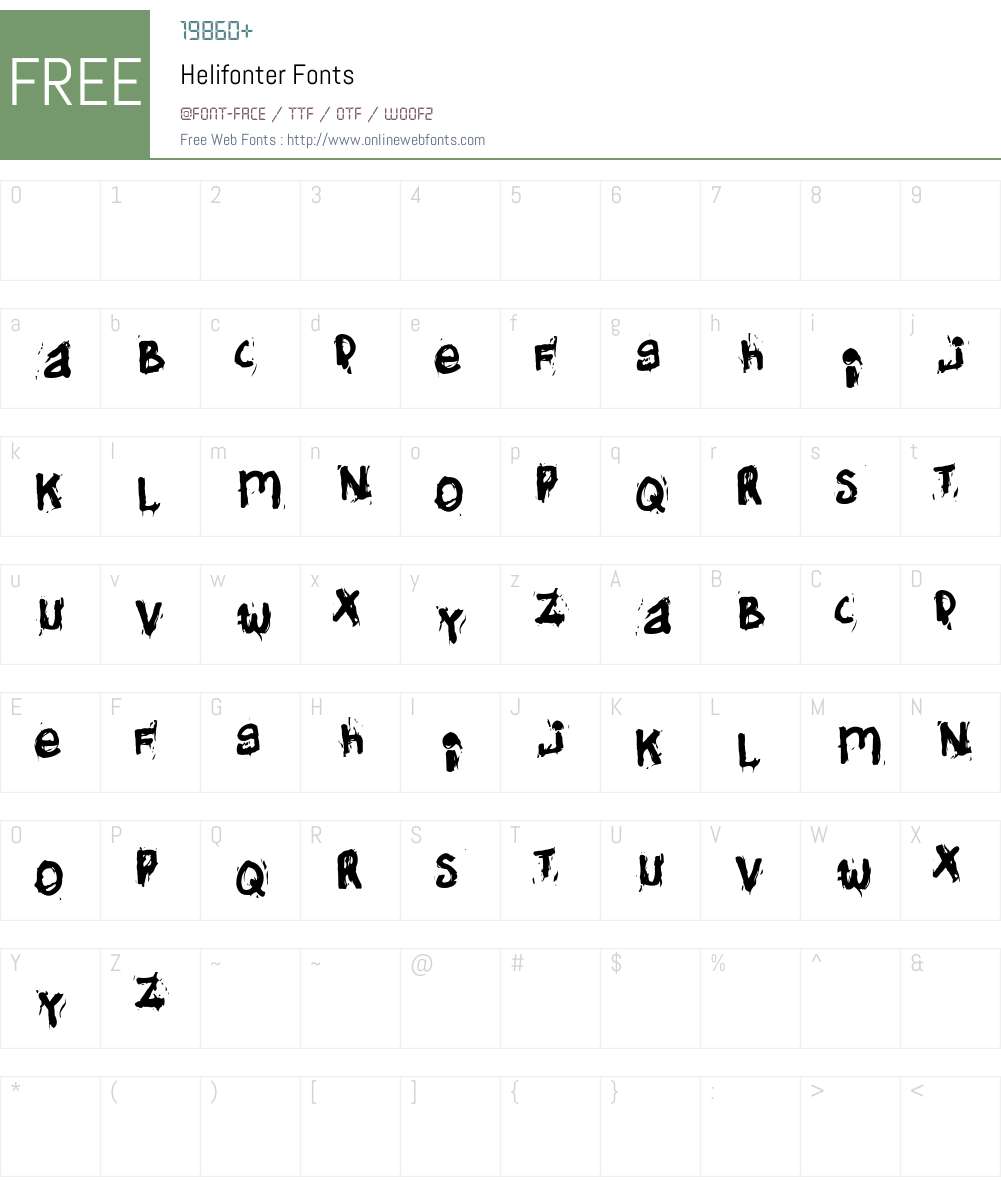 Helifonter Font Screenshots