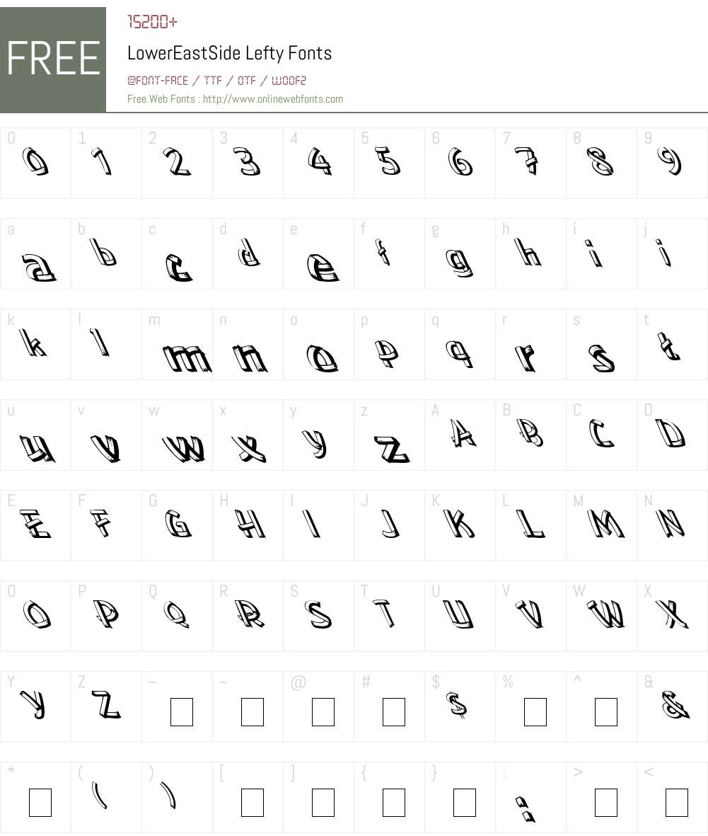 Lower East Side Font Screenshots