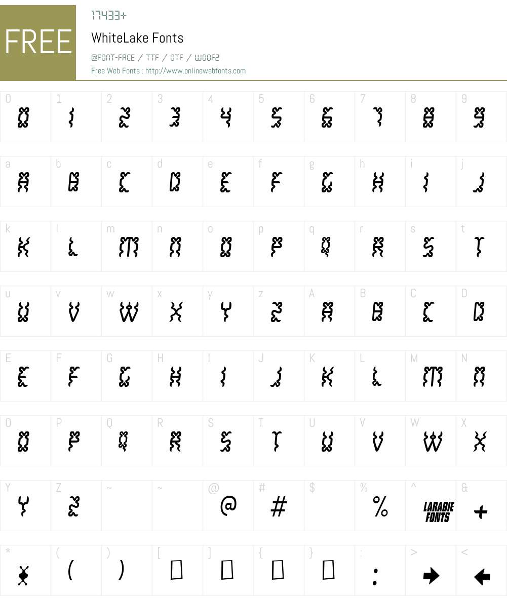 WhiteLake Font Screenshots