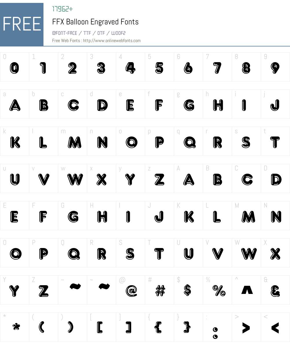 FFX Balloon Engraved Font Screenshots