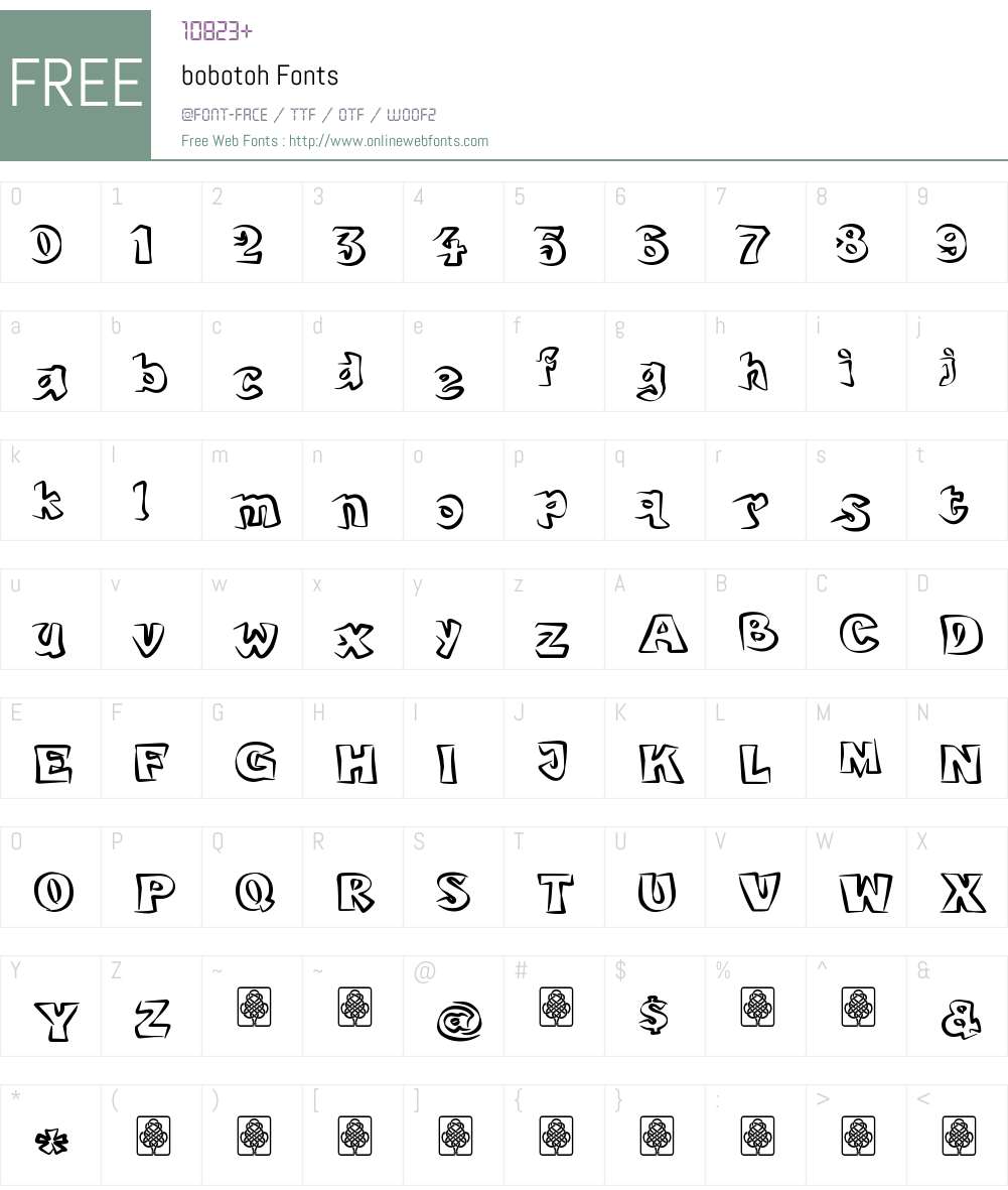 bobotoh Font Screenshots