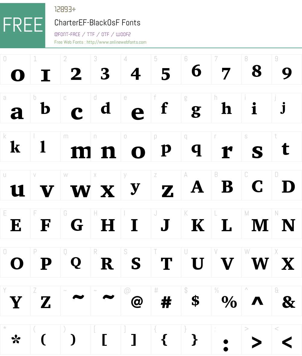 CharterEF Font Screenshots