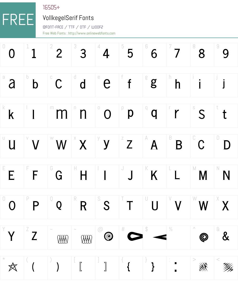 VollkegelSerif Font Screenshots