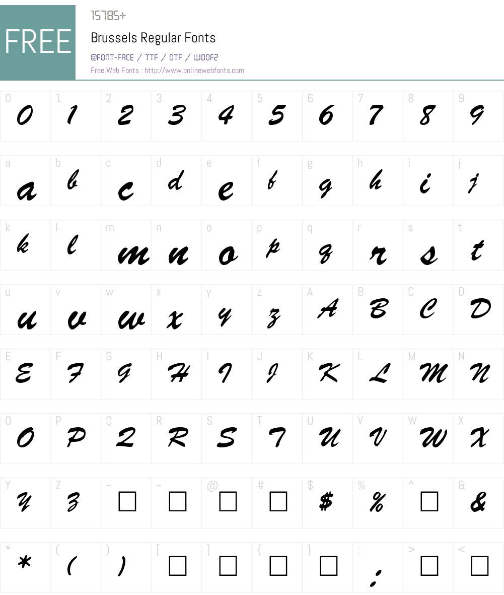 Brussels Font Screenshots