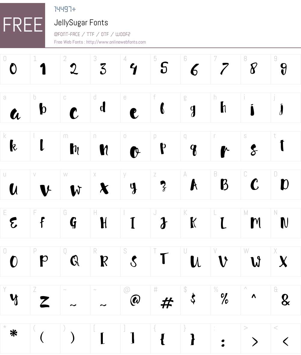 JellySugar Font Screenshots