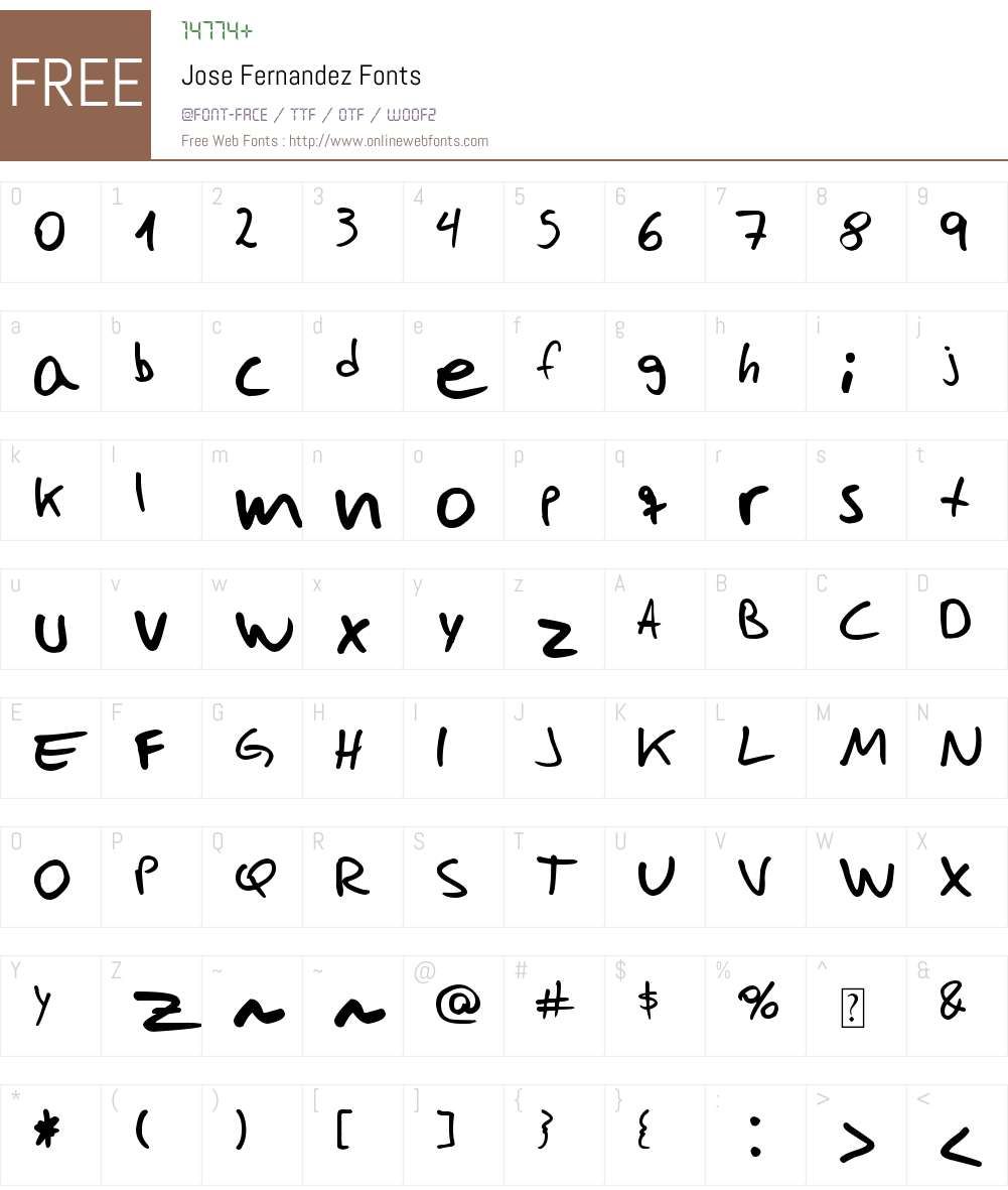 Jose Fernandez Font Screenshots