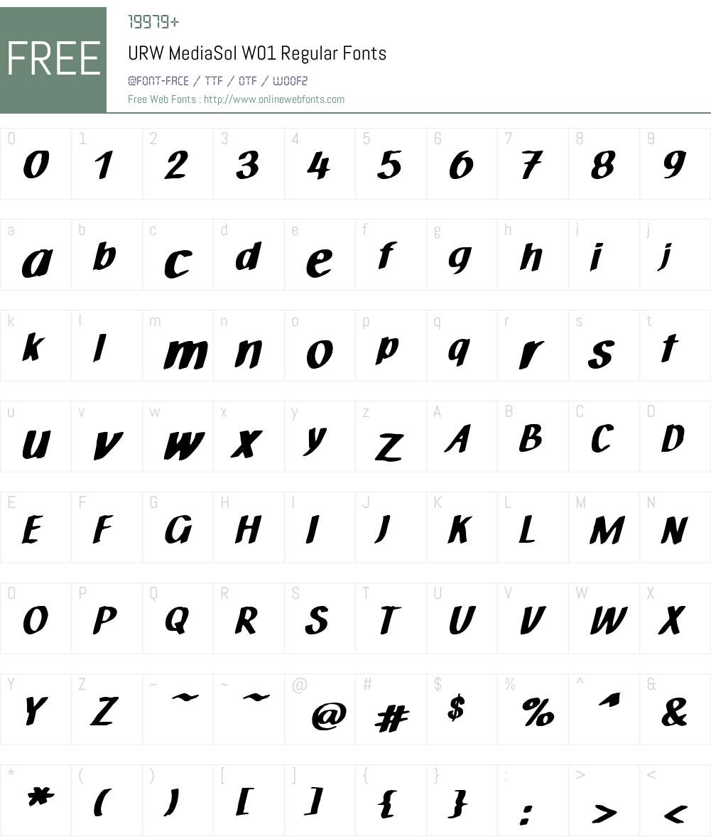URWMediaSolW01-Regular Font Screenshots