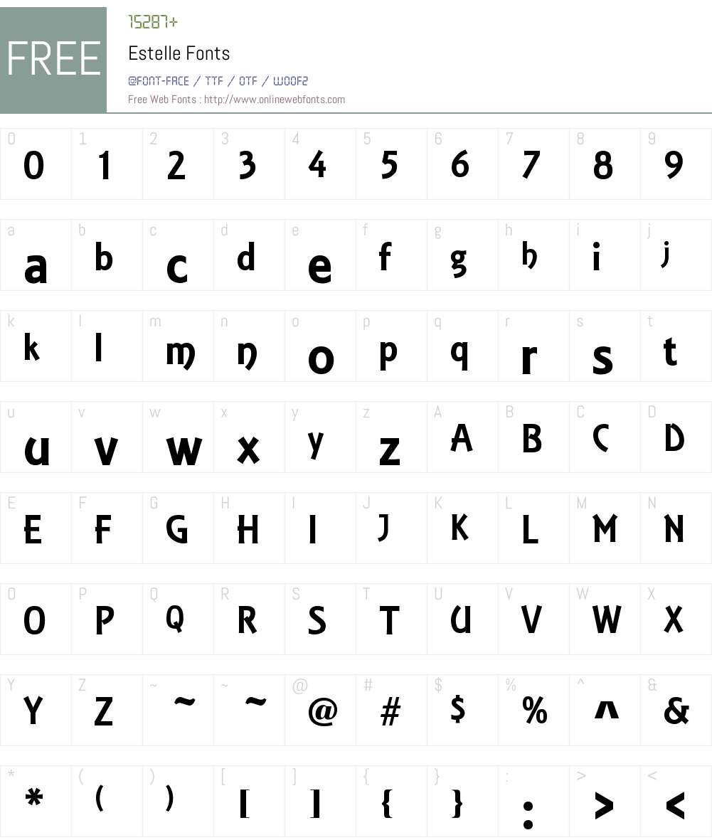 Estelle Font Screenshots