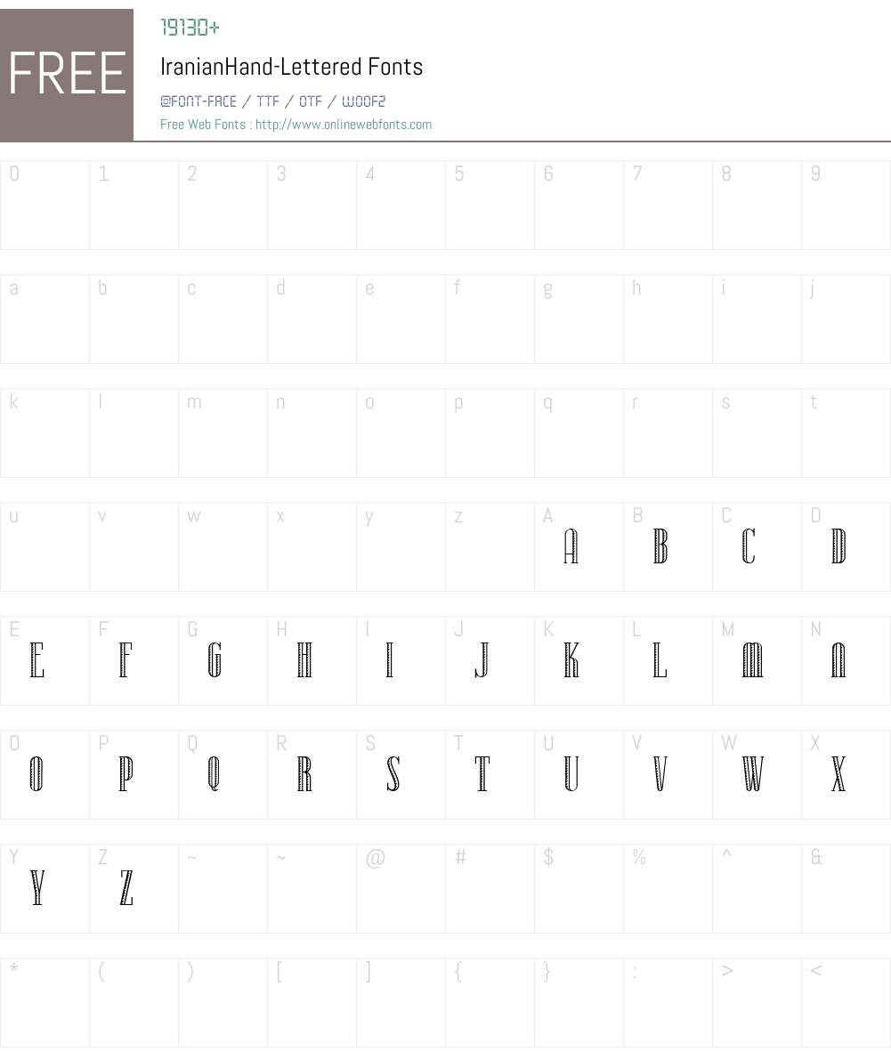IranianHand-Lettered Font Screenshots