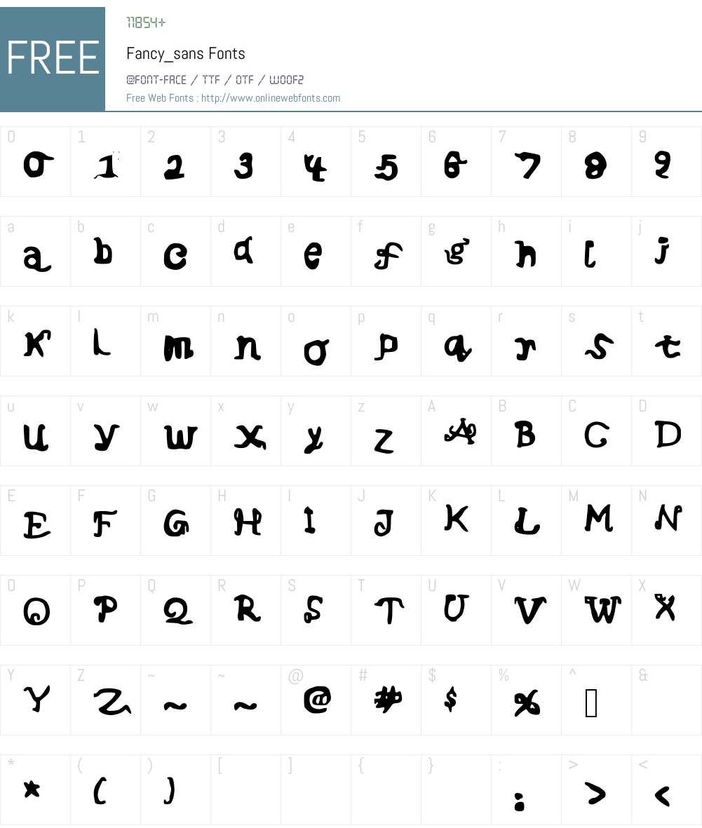 Fancy_sans Font Screenshots