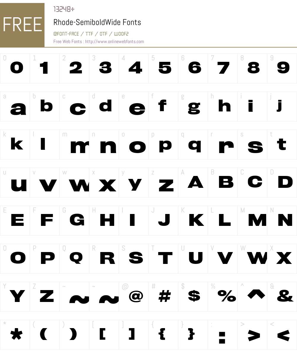 Rhode Font Screenshots