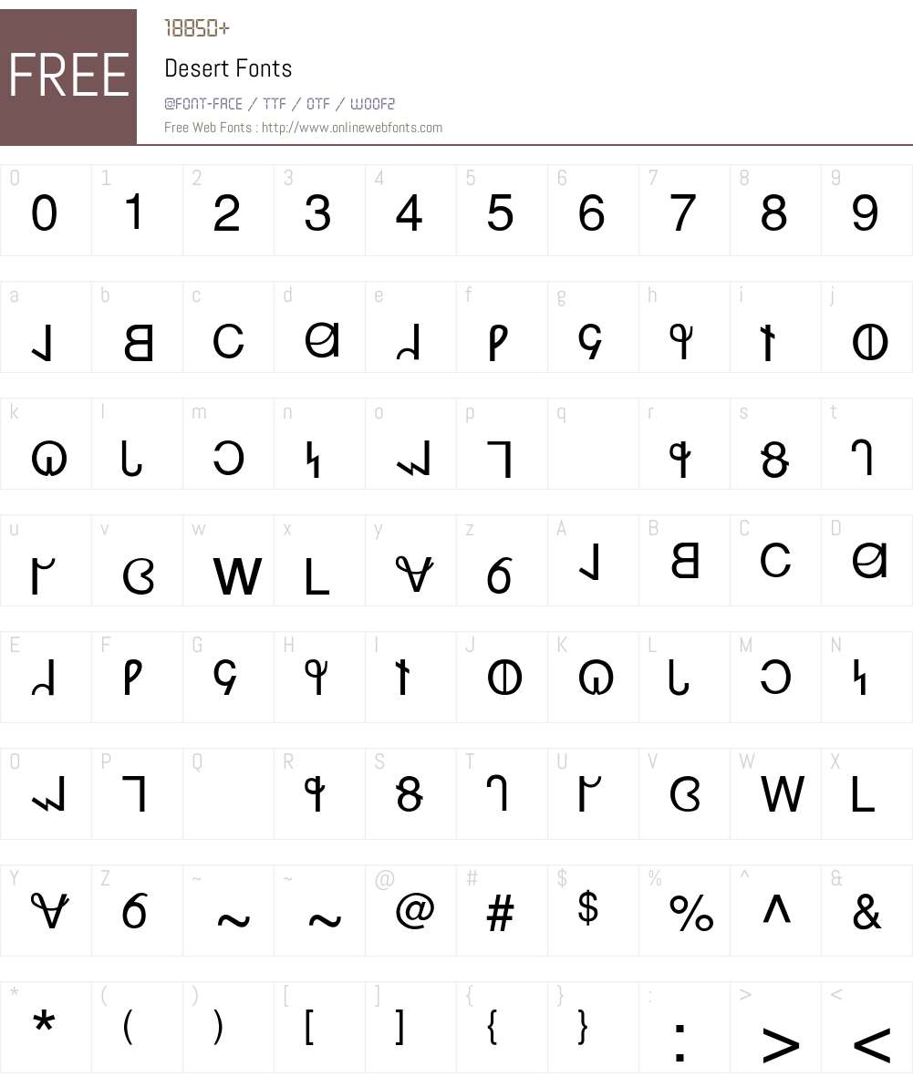 Desert Font Screenshots