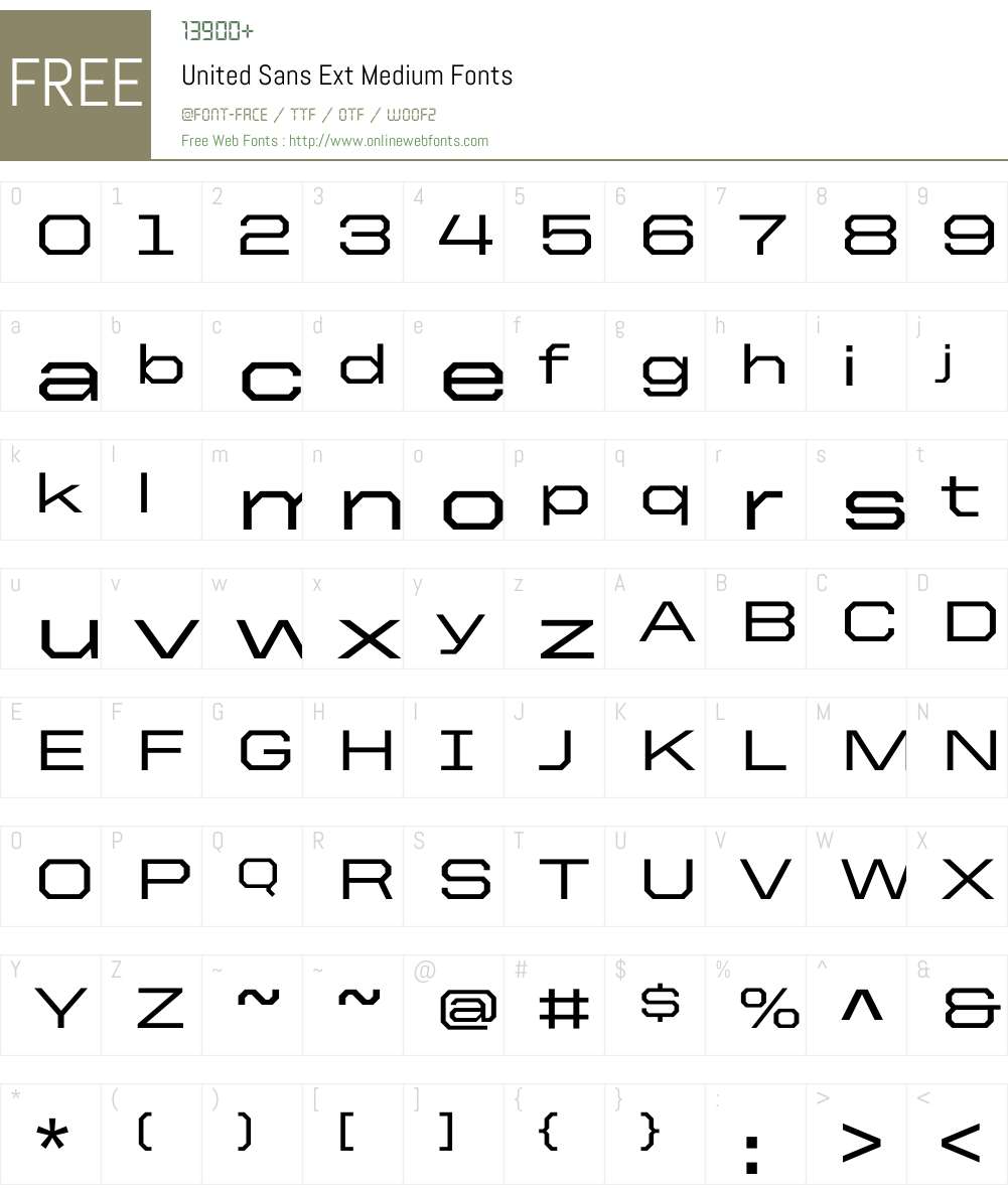 United Sans Ext Font Screenshots