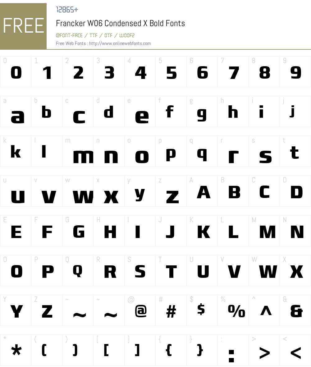 Francker Font Screenshots