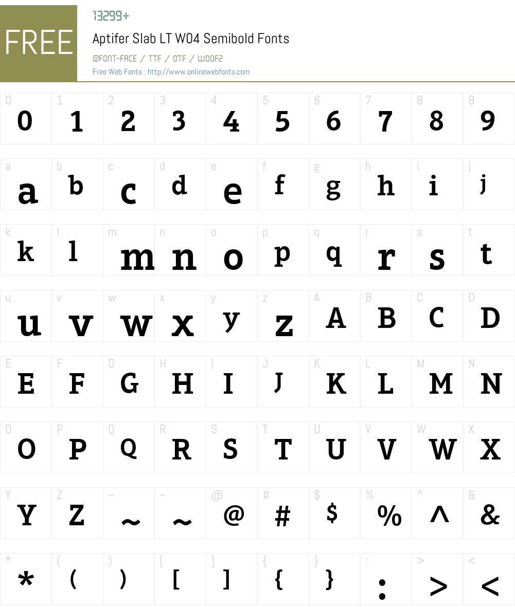 Aptifer Slab Font Screenshots