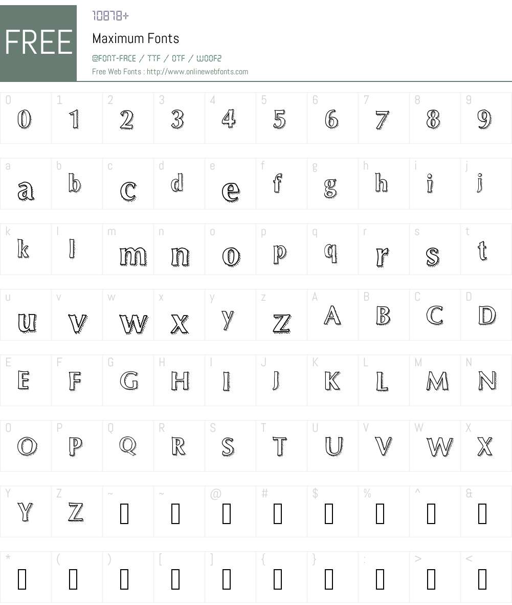Maximum Font Screenshots