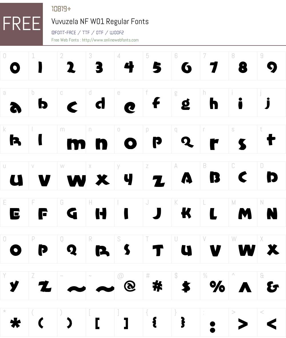 VuvuzelaNFW01-Regular Font Screenshots