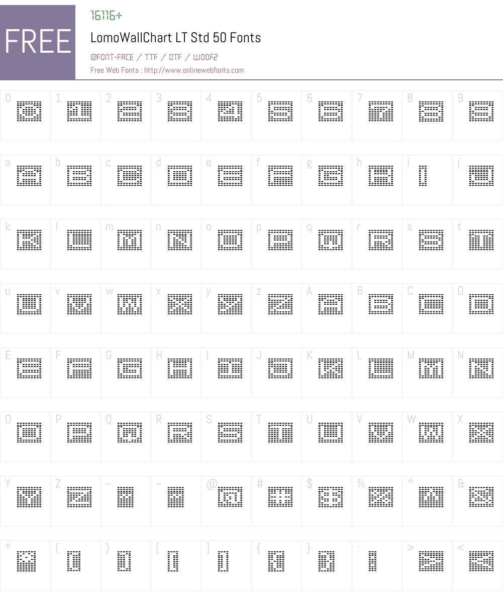 LomoWallChart LT Std 50 Font Screenshots