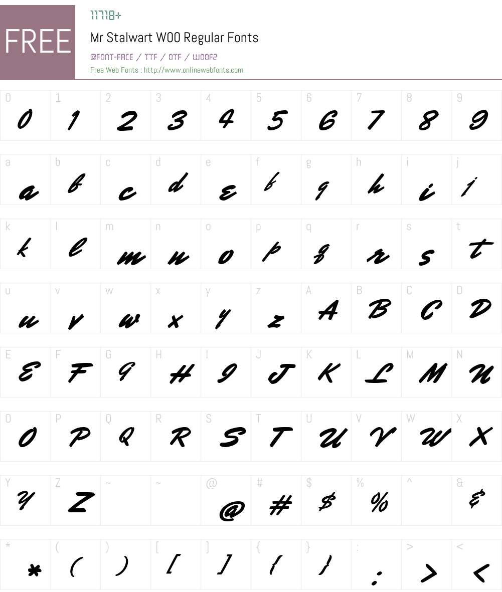MrStalwartW00-Regular Font Screenshots