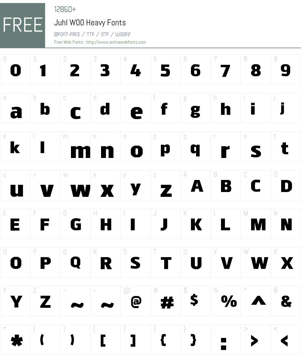 JuhlW00-Heavy Font Screenshots