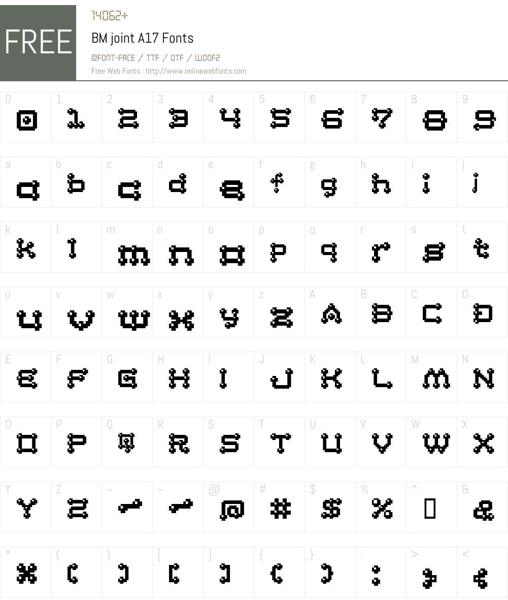 BM joint Font Screenshots