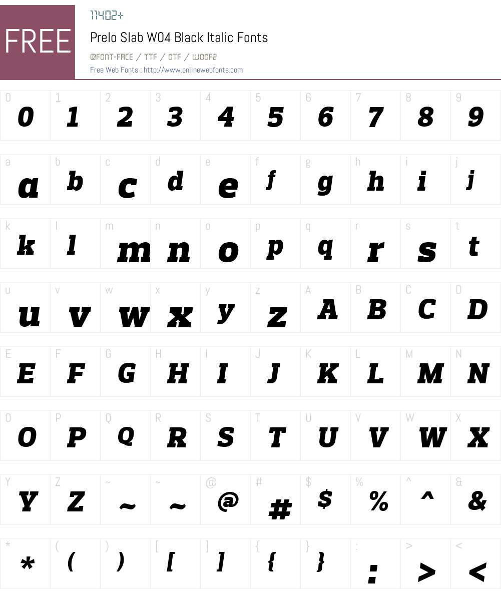 Prelo Slab Font Screenshots