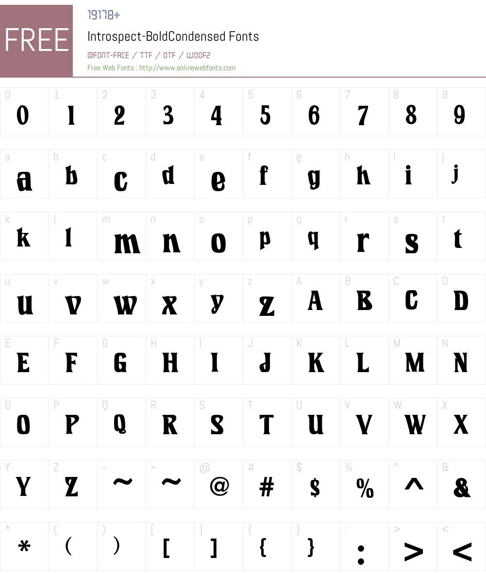 Introspect Font Screenshots